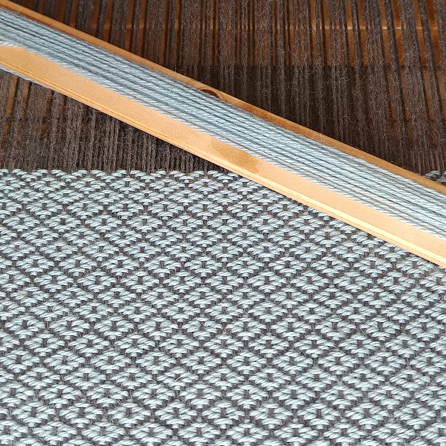 Echarpe Laine/Alpaga gris et bleu clair.