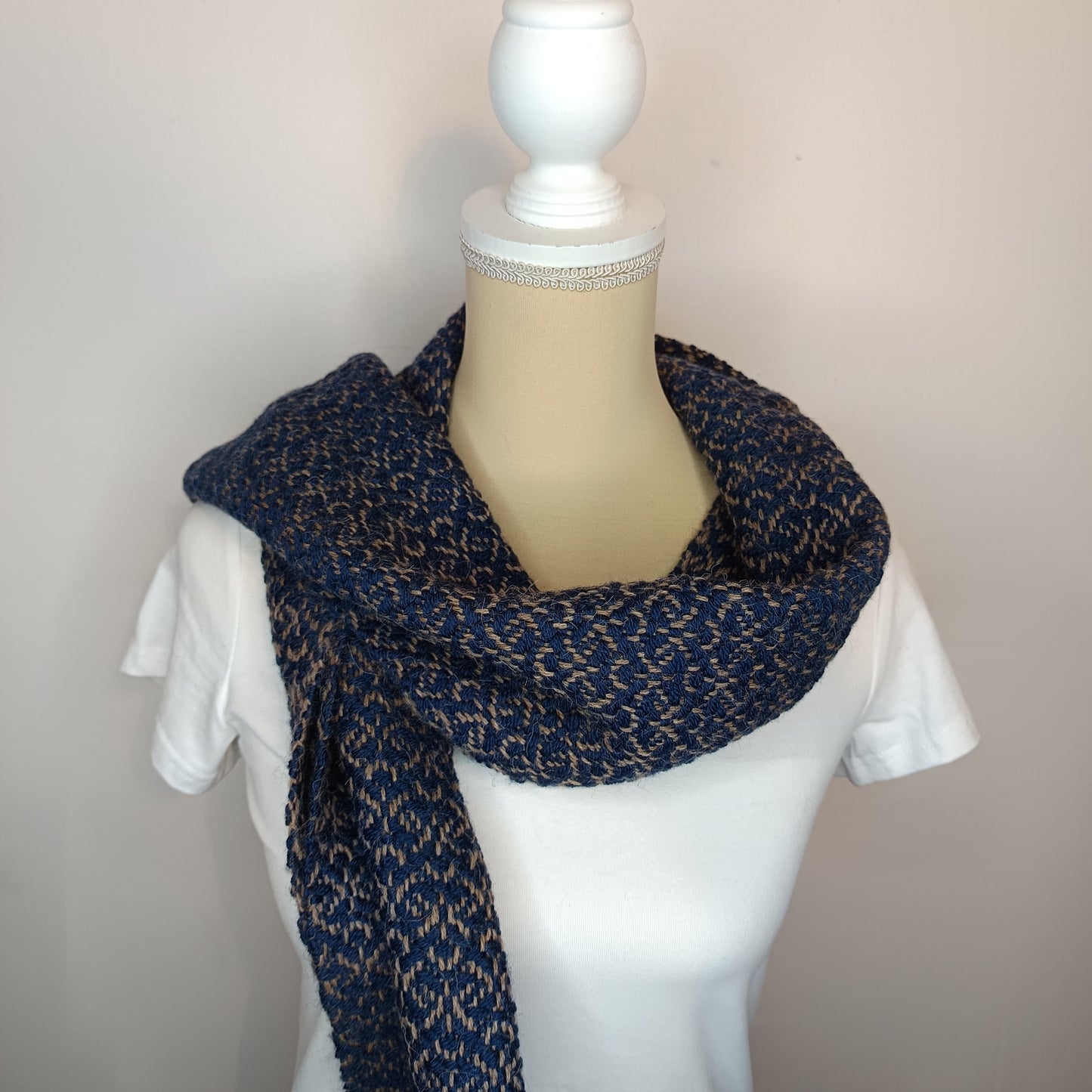 Echarpe en Alpaga et Mérinos - tissage artisanal