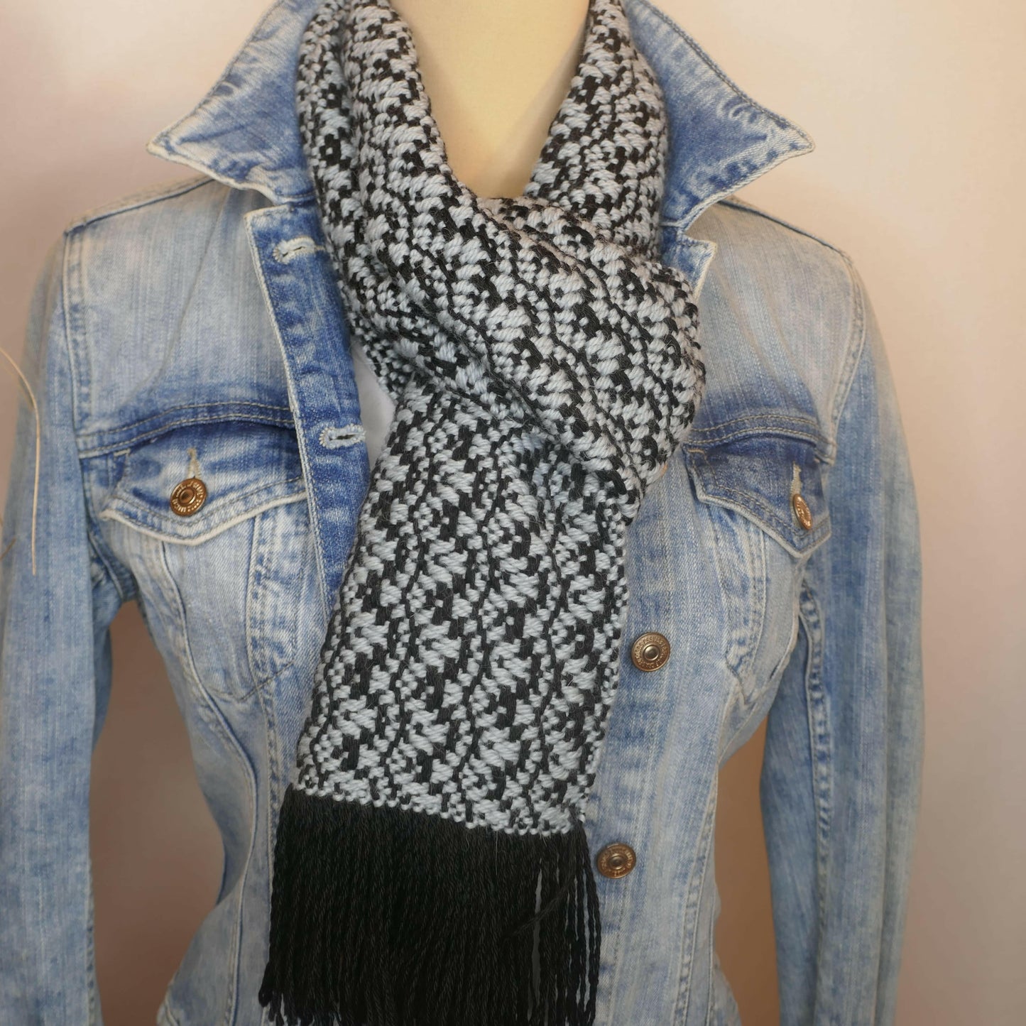 Echarpe Laine et Alpaga fantaisie.