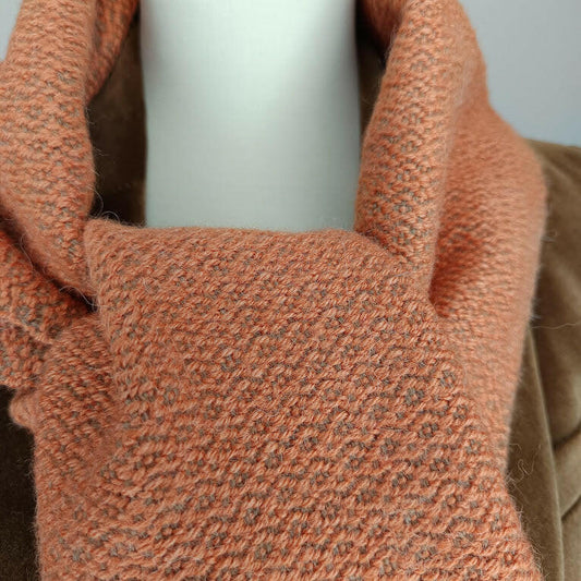 Echarpe 100% Alpaga Orange.