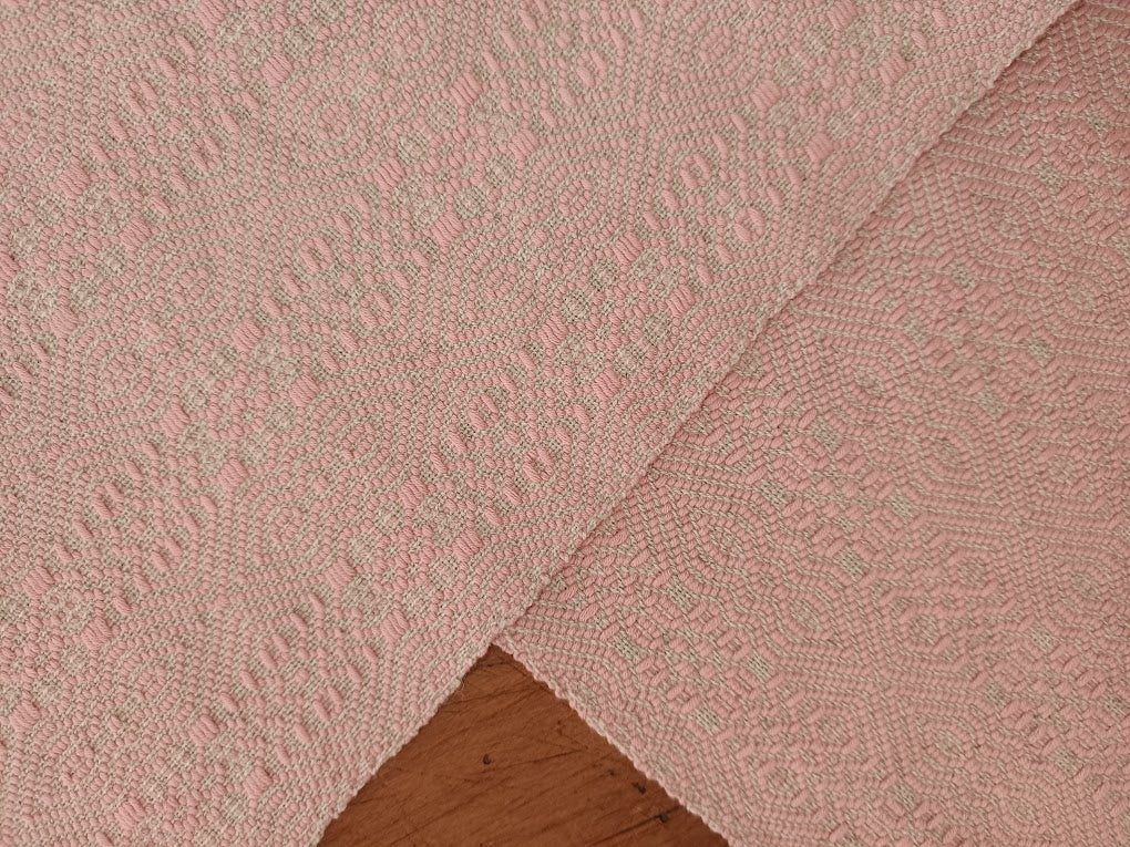 Napperon rose coton et lin.