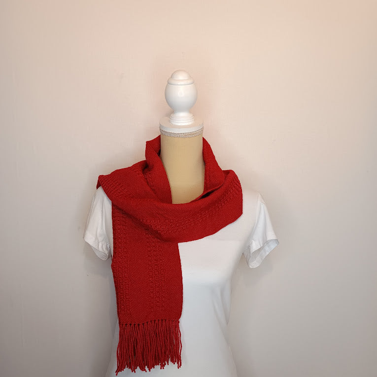 Echarpe unie Laine Mérinos et Soie.