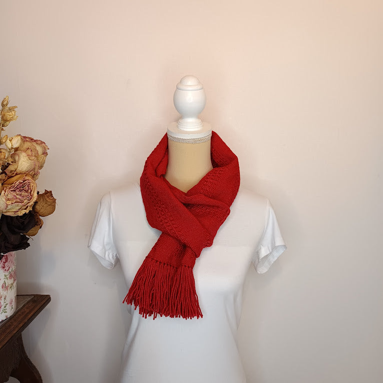 Echarpe unie Laine Mérinos et Soie.