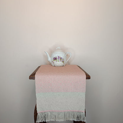 Napperon rose coton et lin.