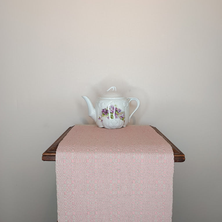 Napperon rose coton et lin.