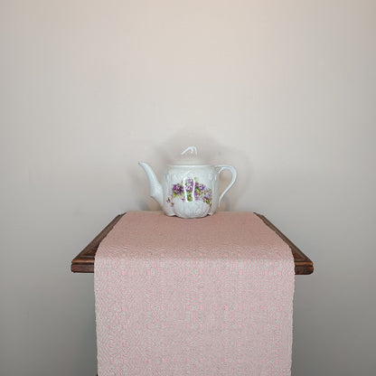 Napperon rose coton et lin.