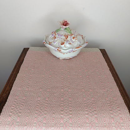 Napperon rose coton et lin.