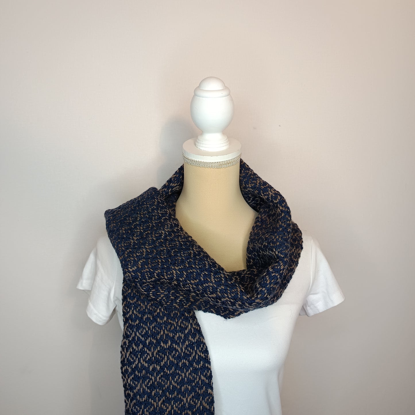 Echarpe en Alpaga et Mérinos - tissage artisanal