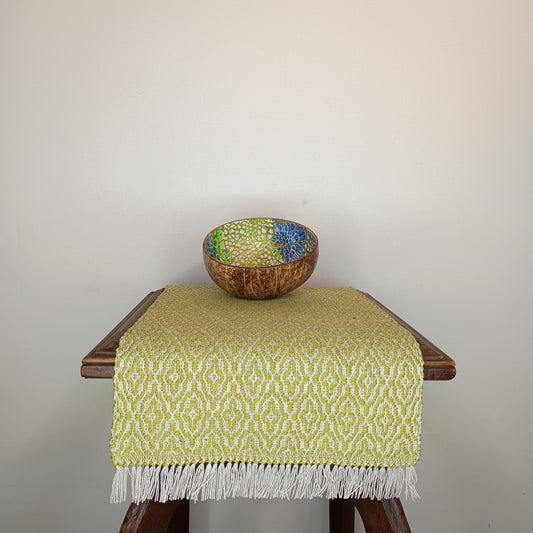 napperon coton lin vert