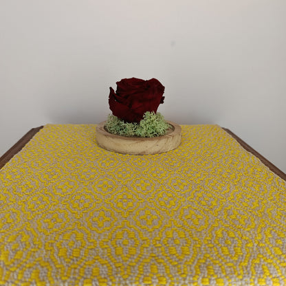 Napperon coton lin jaune