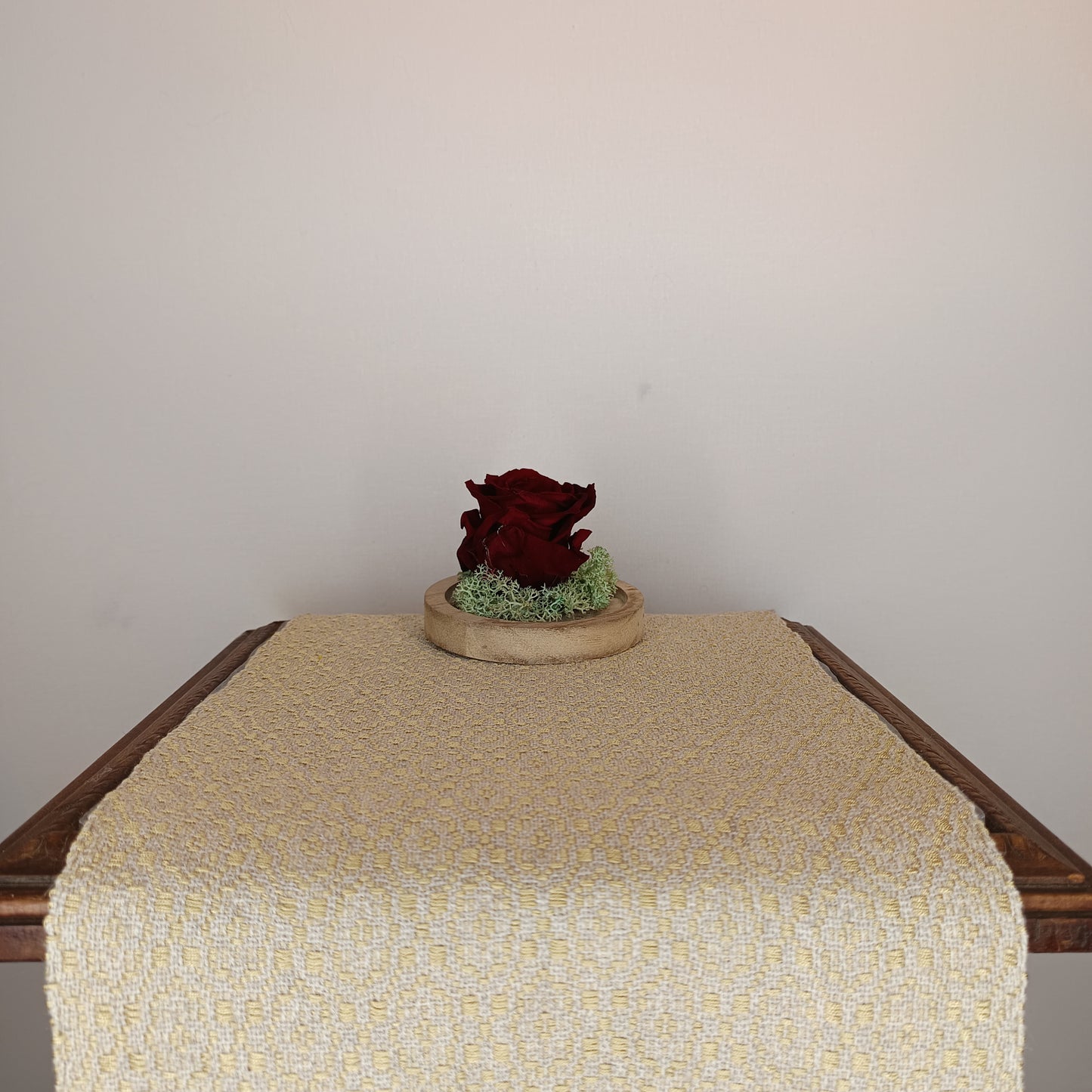 Napperon coton/lin et soie paille