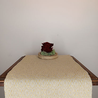 Napperon coton/lin et soie paille