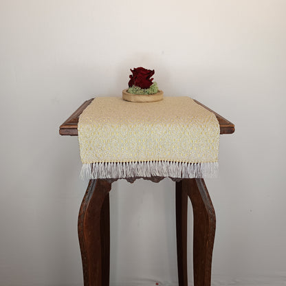 Napperon coton/lin et soie paille