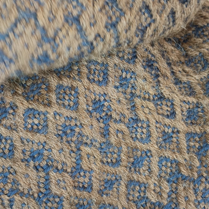 Col de laine marine et marron – tissage artisanal mérinos et alpaga
