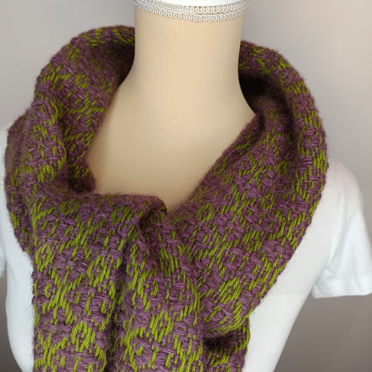 Echarpe Mérinos, Soie et Baby-Alpaga - Tissage artisanal