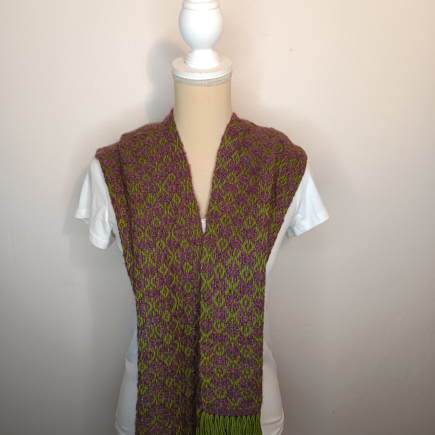 Echarpe Mérinos, Soie et Baby-Alpaga - Tissage artisanal